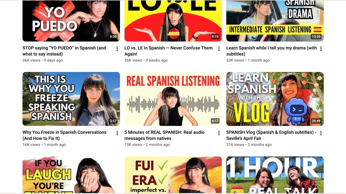 Spanish After Hours YouTube videos for learning Spanish through listening practice
